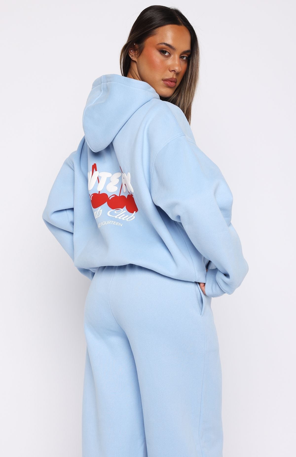 Club 14 Cassie Boxy Hoodie Blue view 4