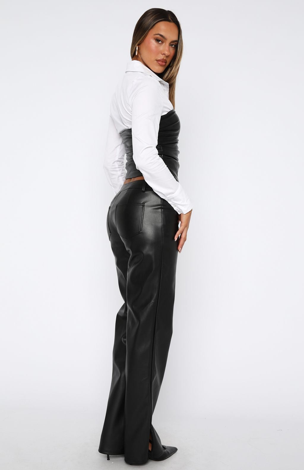 Hopeful For Today PU Pants Black view 4