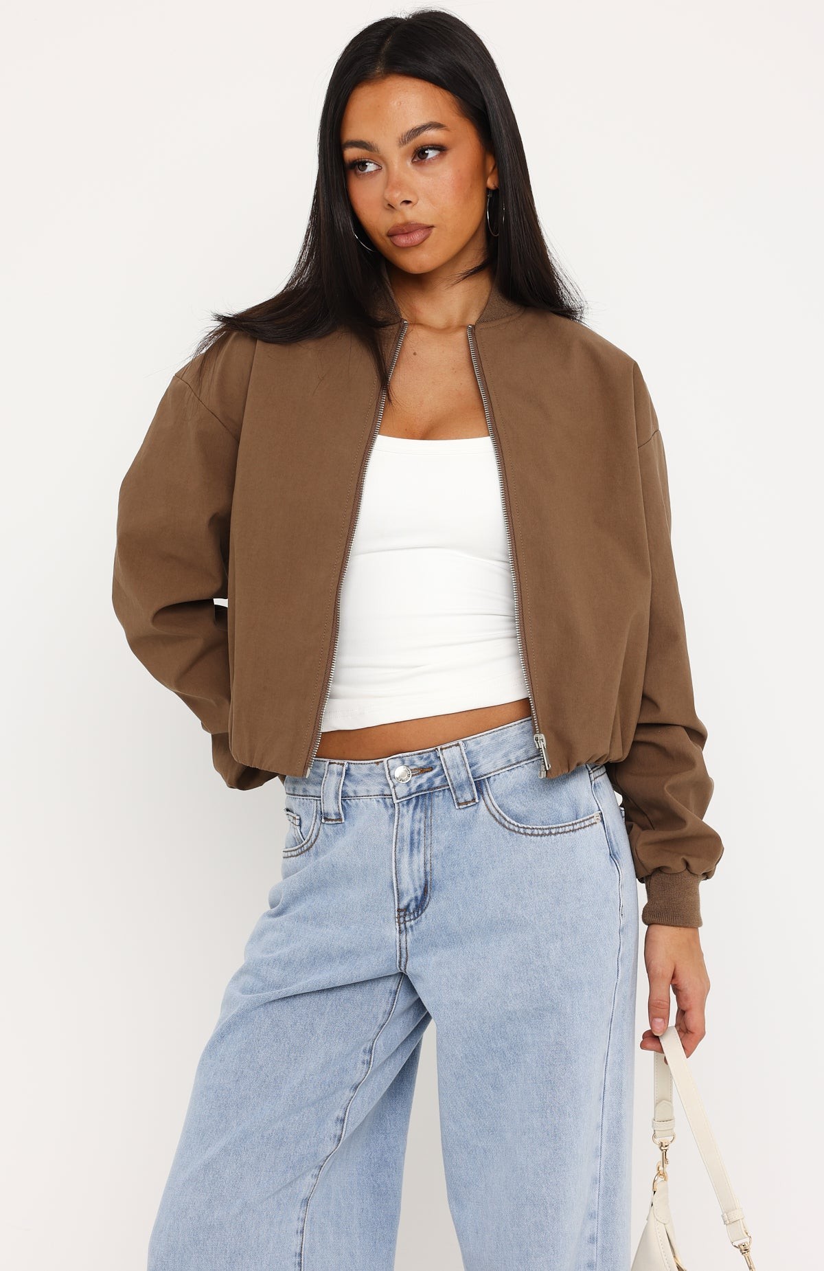 Thora Bomber Jacket Mocha view 3