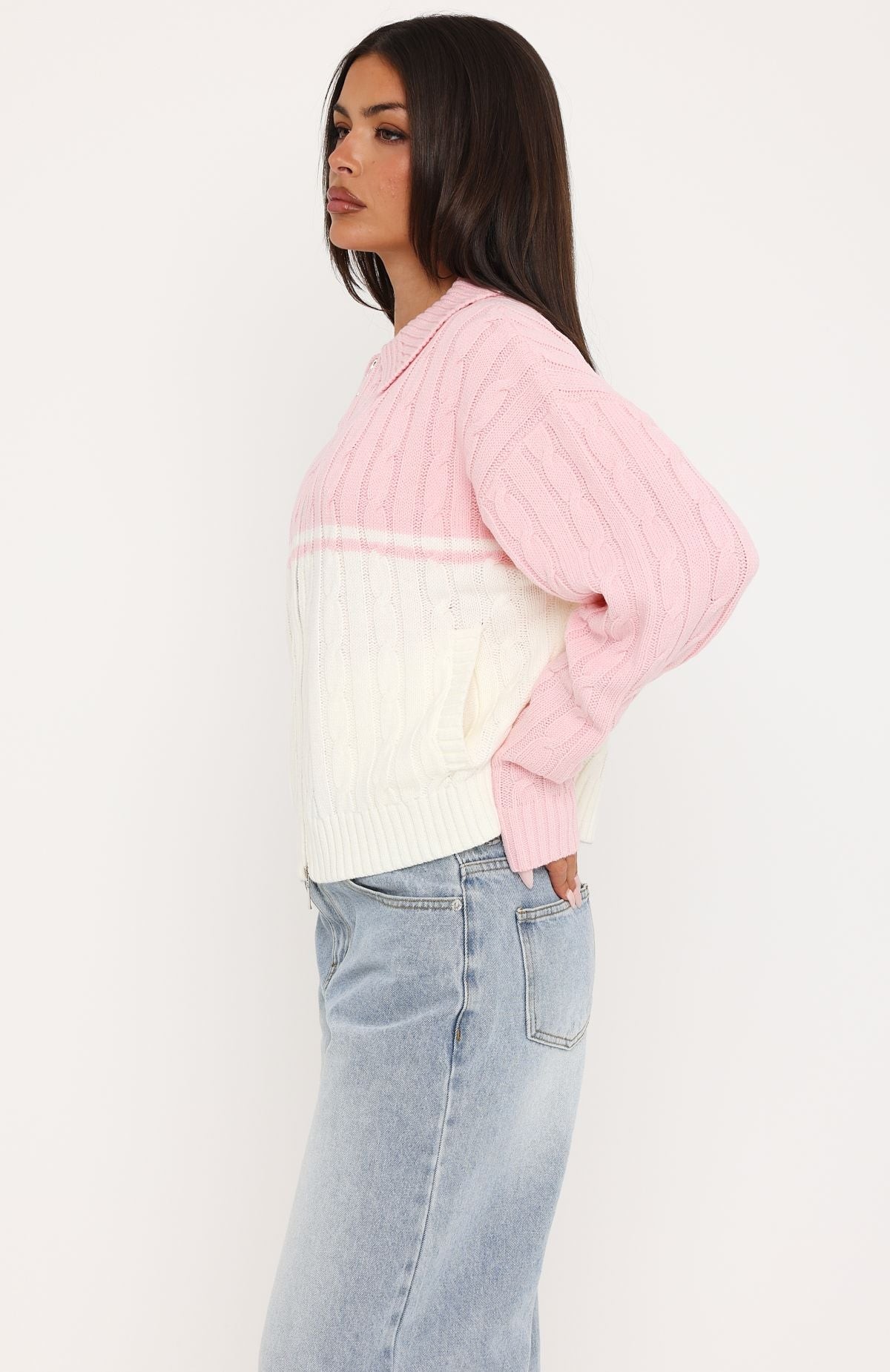 Winifred Knit Cardigan Strawberry Cream view 4